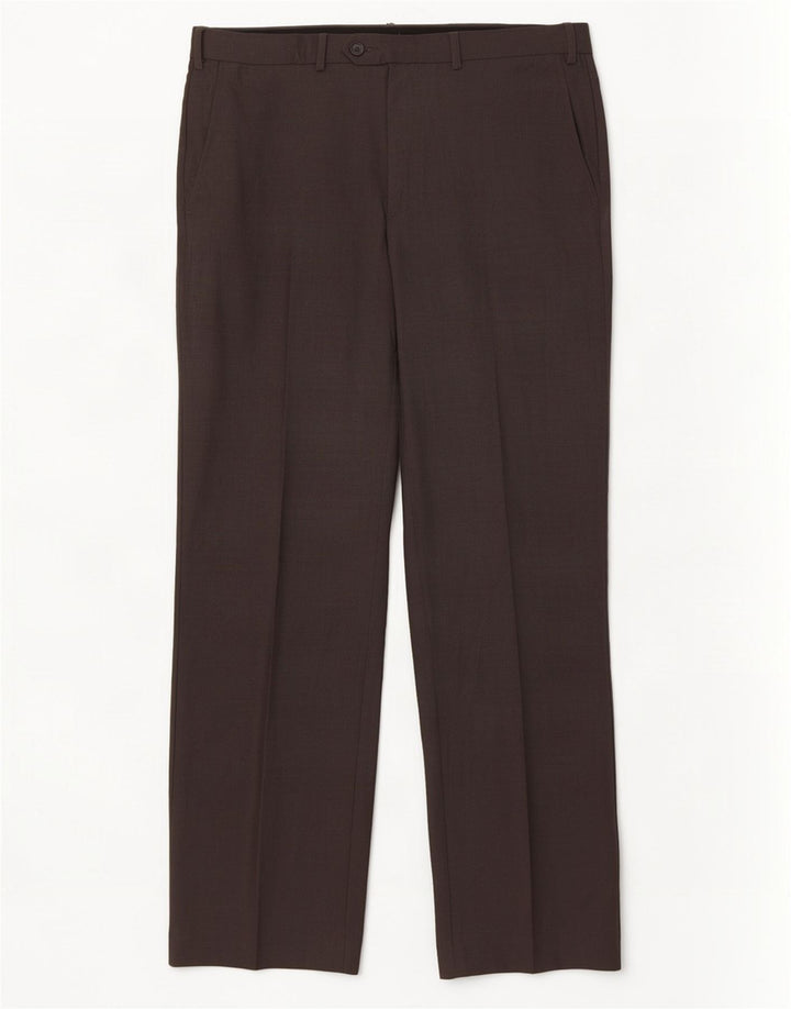 Gerade Herren-Anzughose von Marks & Spencer, W36, L31, graue Wolle