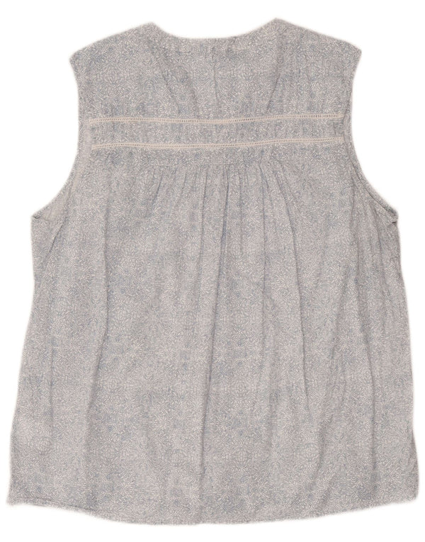 Mountain Warehouse Ärmelloses Blusenoberteil für Damen, UK 20 2XL, blaues Blumenmuster