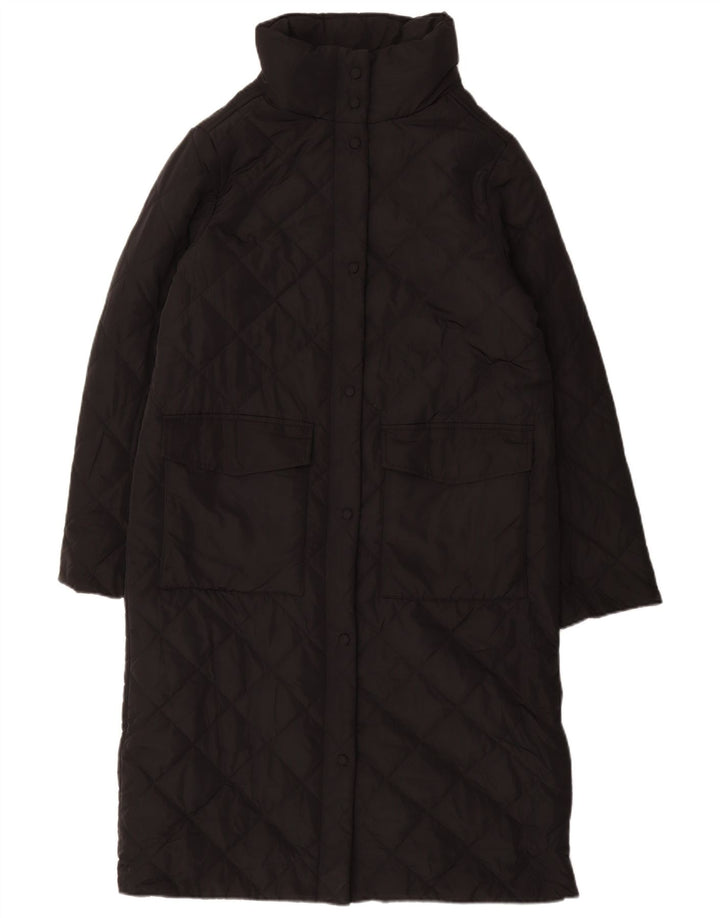 Marks & Spencer Damen Steppmantel UK 12 Medium Schwarz Polyester