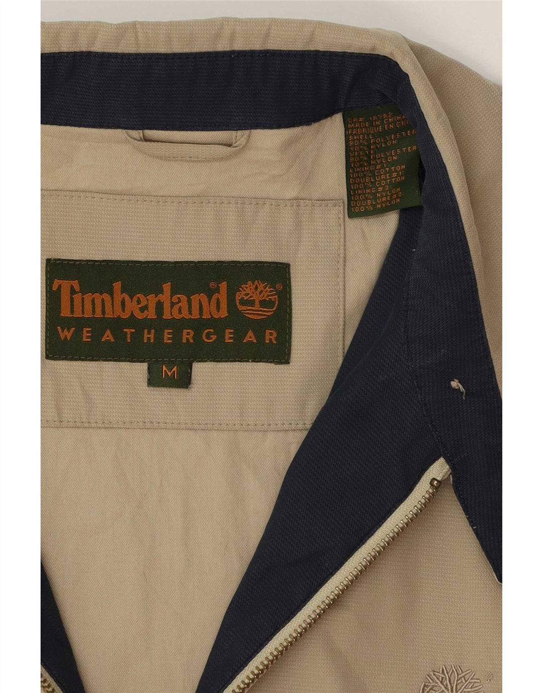 Timberland Herren Bomberjacke UK 38 Medium Beige Polyester