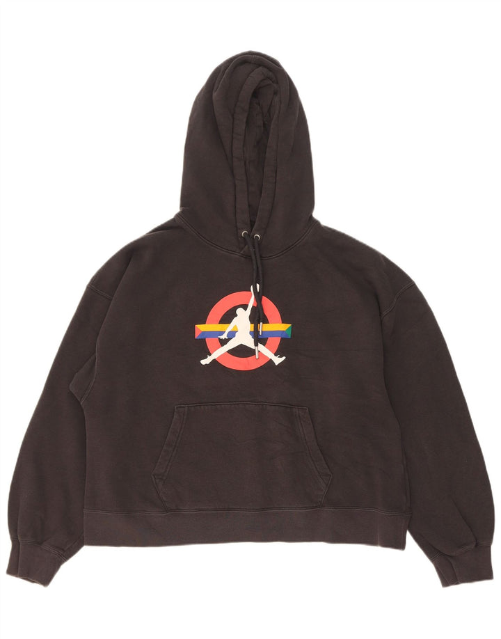 Jordan Herren-Kapuzenpullover mit Grafik, Größe S, schwarze Baumwolle