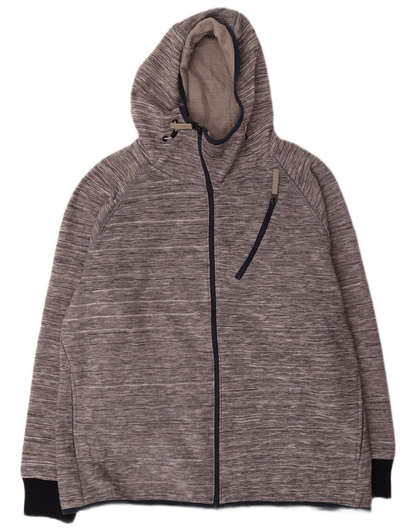 Bench Herren-Kapuzenpullover mit Reißverschluss, 2XL, grau geflecktes Acryl