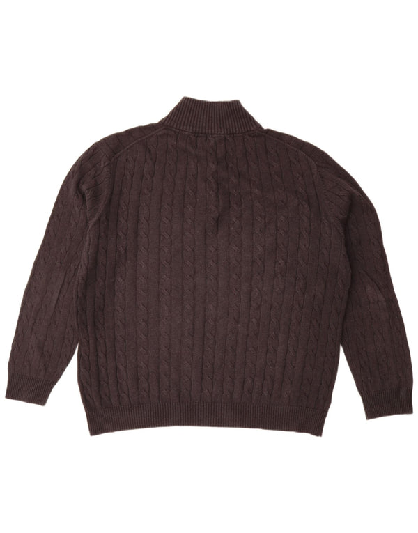 Gant Herren-Pullover mit Knopfkragen, 2XL, schwarze Baumwolle
