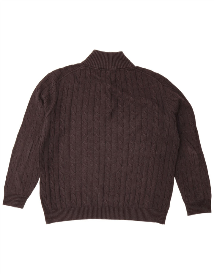 Gant Herren-Pullover mit Knopfkragen, 2XL, schwarze Baumwolle