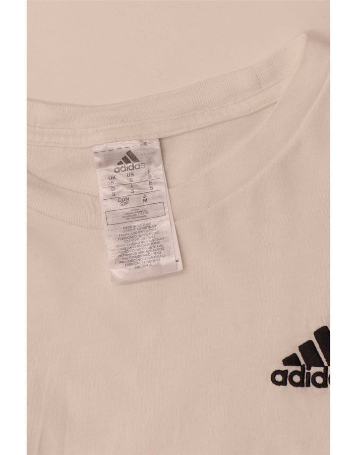 Adidas Herren T-Shirt Top Small Weiß Baumwolle