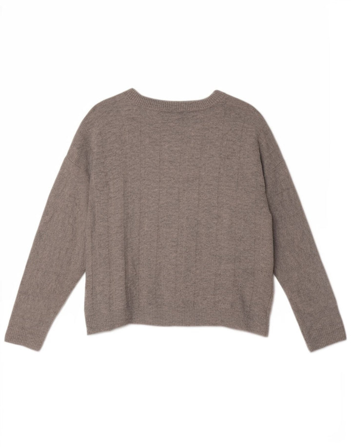 Marks & Spencer Damen-Pullover, übergroß, U-Boot-Ausschnitt, Gr. 10, Größe S, Grau