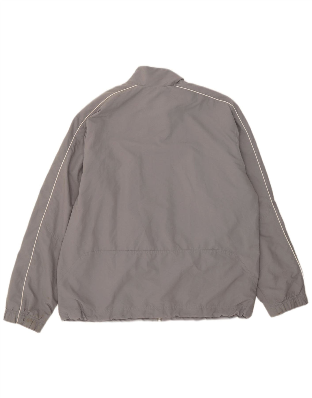 Nike Herren-Trainingsanzugoberteil, UK-Größe 41/43, großes graues Colourblock-Polyester