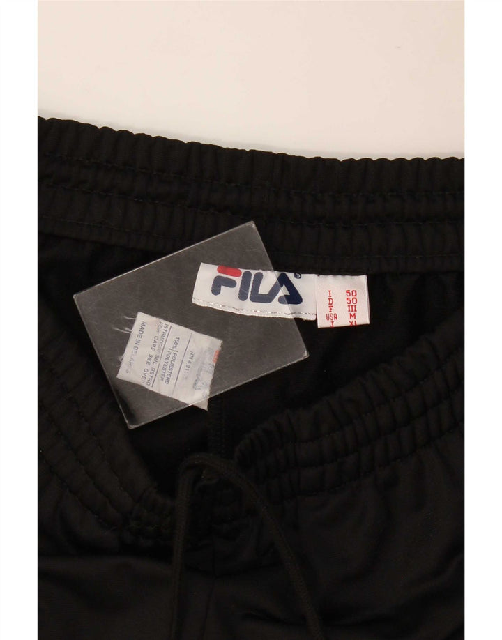 Fila Herren-Trainingshose mit Grafik, Mittelschwarzes Farbblock-Polyester