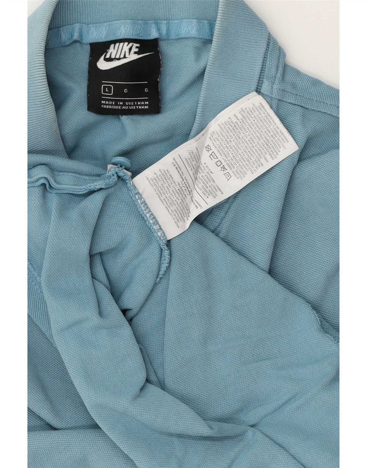 Nike Herren-Poloshirt, große blaue Baumwolle