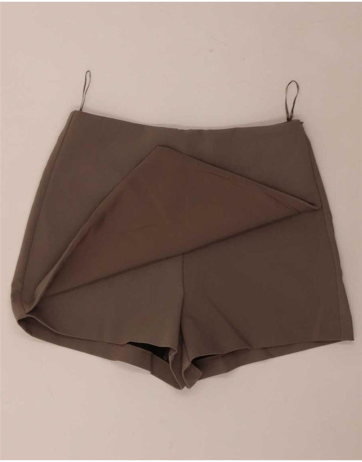 Zara Damen Skort Shorts UK 12 Mittelgrau