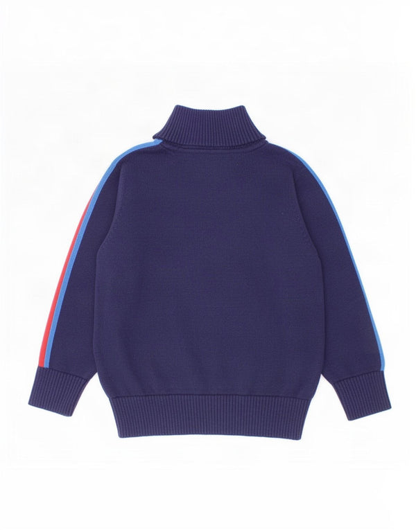 Joules Baby-Jungen-Pullover mit Reißverschluss am Hals, 18–24 Monate, Marineblau, Farbblock