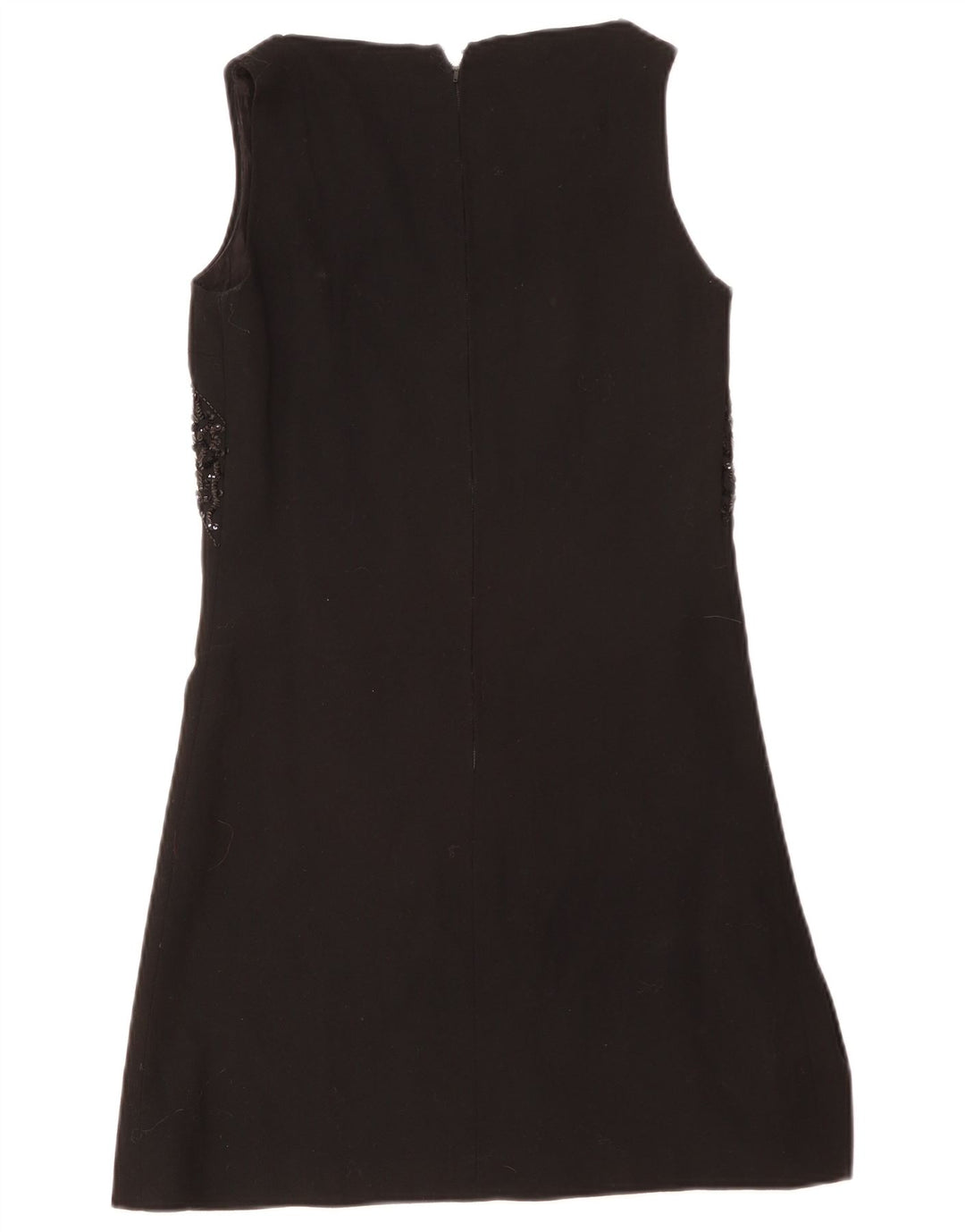 Vintage Damen Ärmelloses Etuikleid IT 44 Medium Schwarz