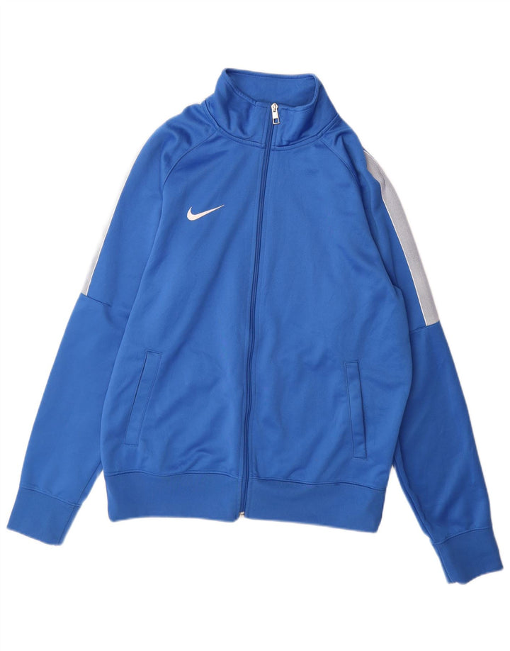 Nike Herren-Trainingsanzugoberjacke aus mittelblauem Colourblock-Polyester