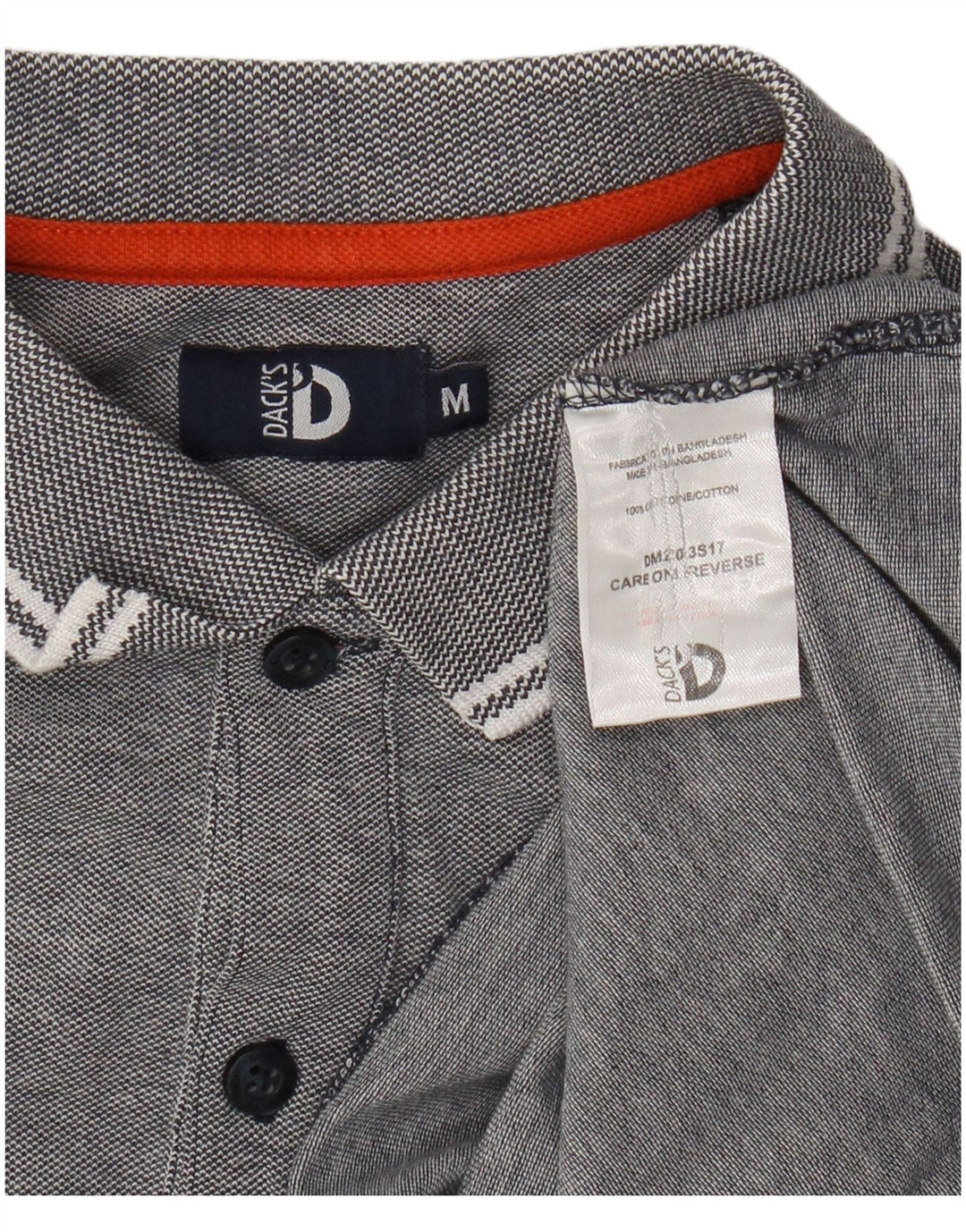 Dack's Herren-Poloshirt aus mittelgrauer Baumwolle