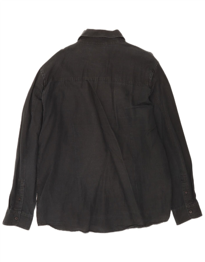 Lee Herrenhemd 2XL Schwarz Baumwolle