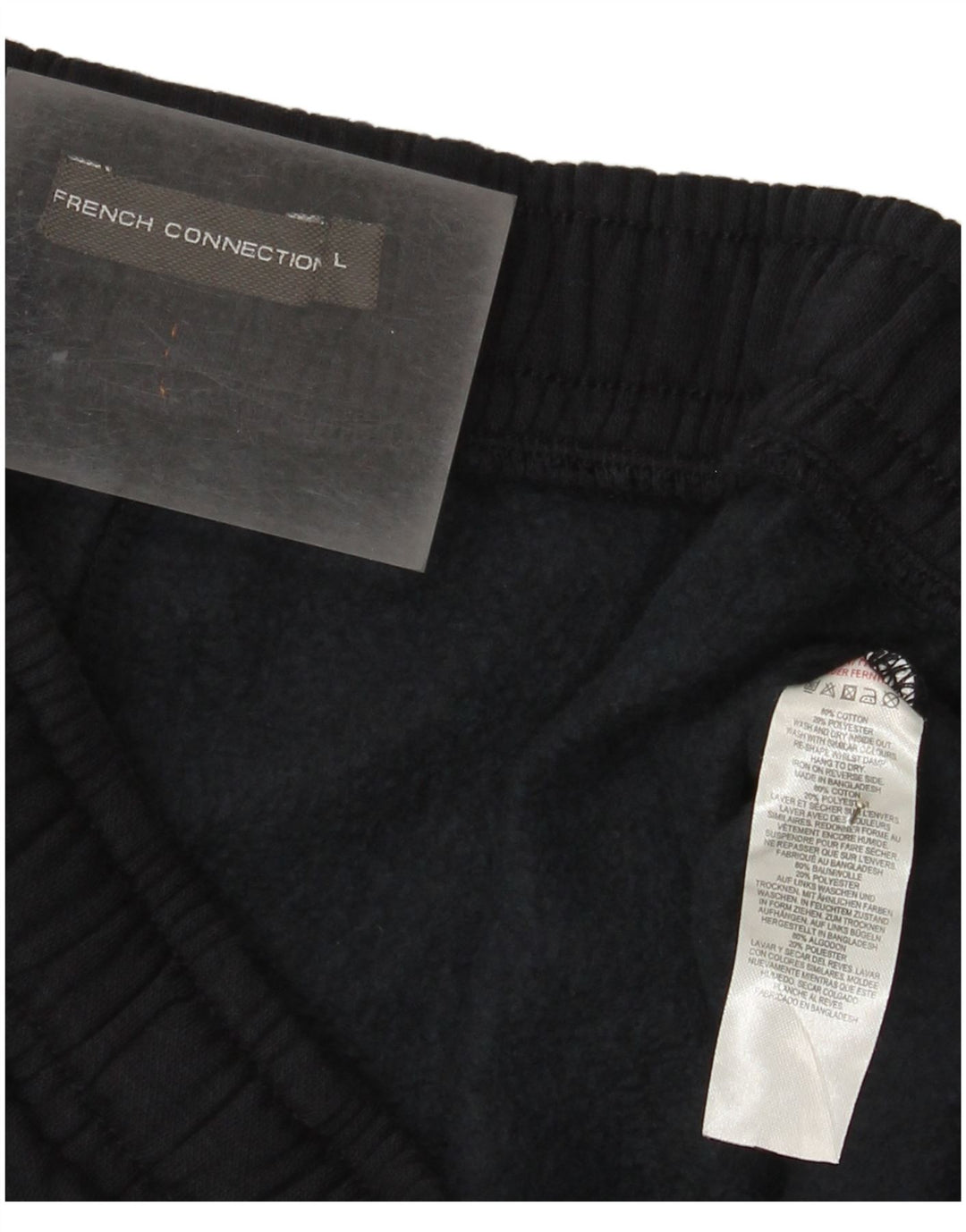 French Connection Herren-Sportshorts, Größe L, aus schwarzer Baumwolle