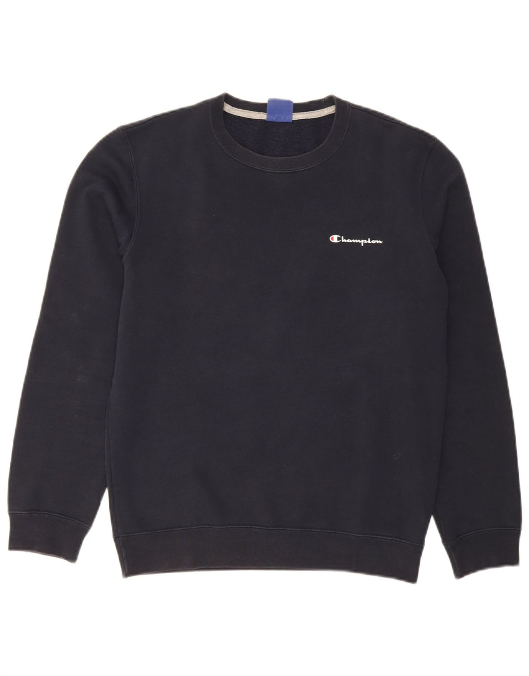 CHAMPION Mens Sweatshirt Jumper Small Navy Blue Cotton