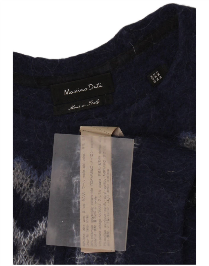 Massimo Dutti Damen-Pullover mit U-Boot-Ausschnitt, Gr. 14, mittleres Marineblau