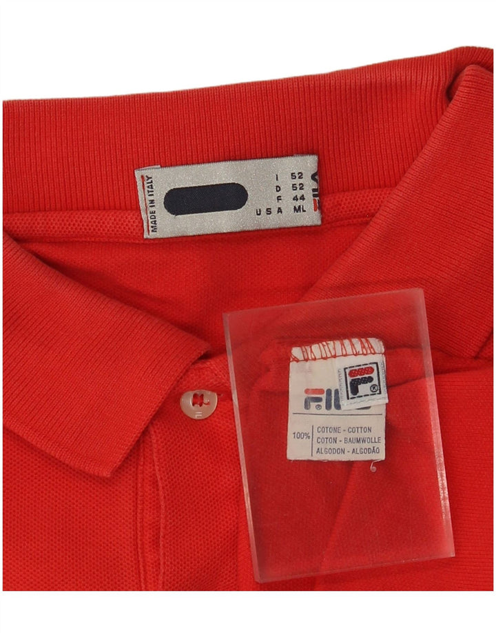 Fila Herren Poloshirt Mittelrote Baumwolle