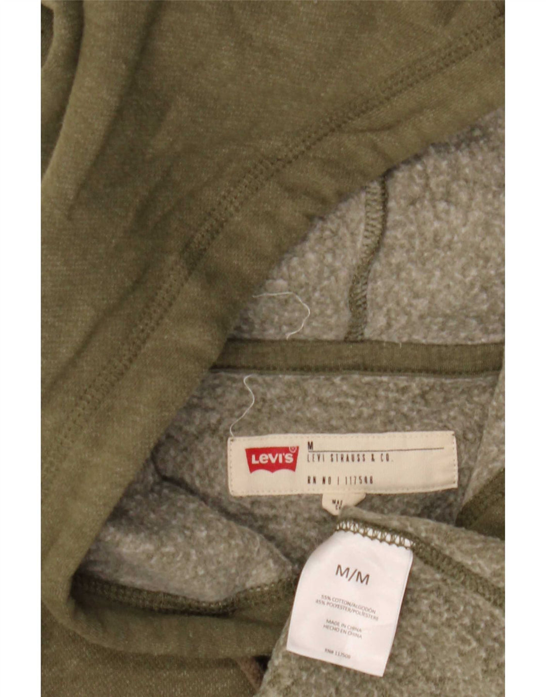 Levi's Herren-Kapuzenpullover mit Grafik, mittlere Khaki-Baumwolle
