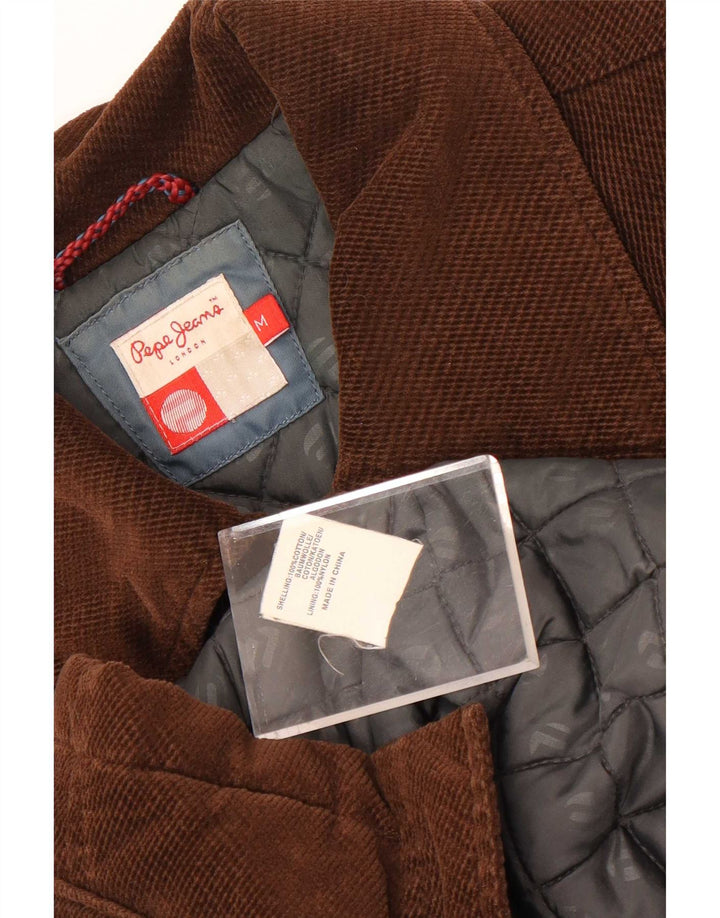 PEPE Jeans Damen Utility-Jacke UK 14 Mittelbraune Baumwolle