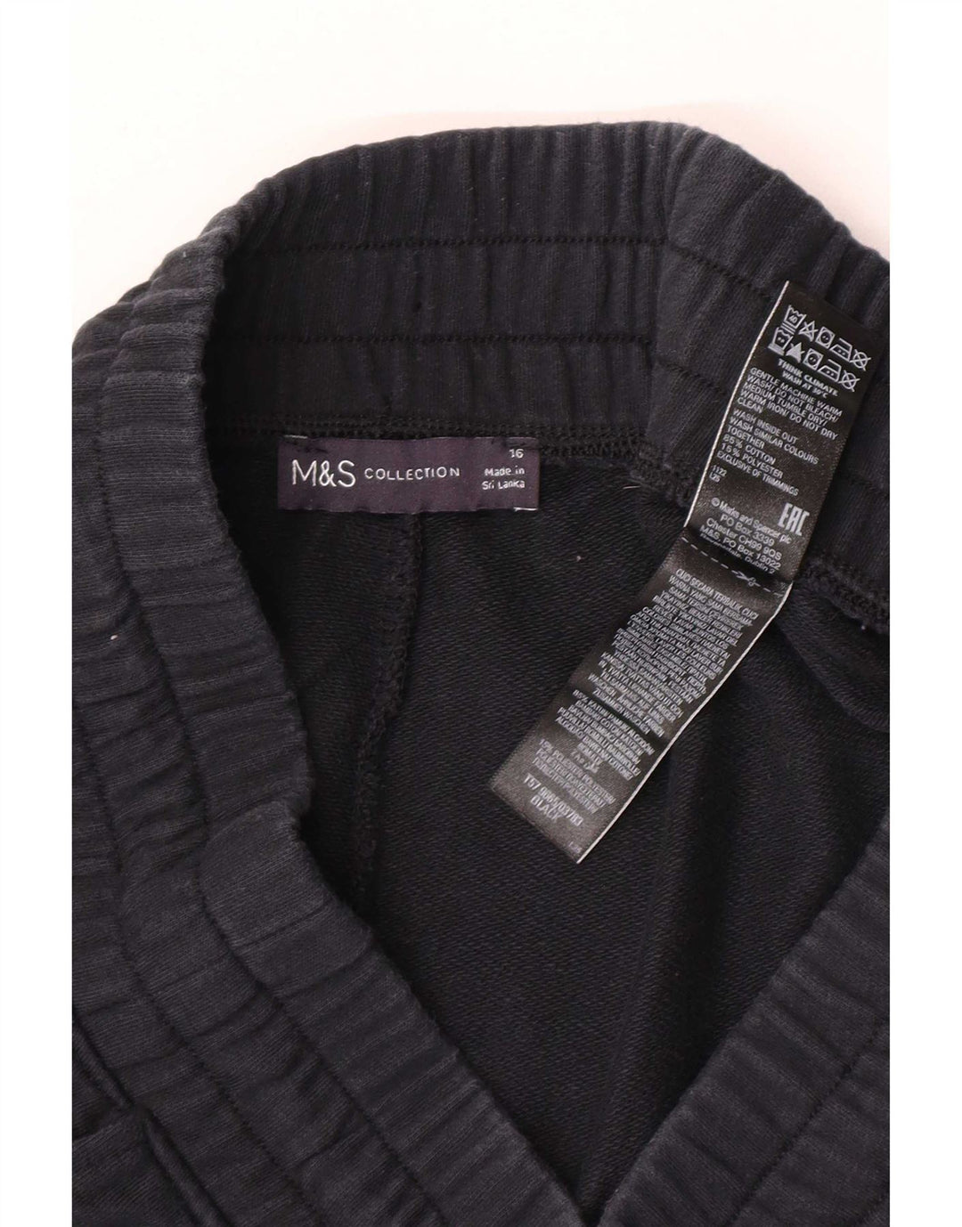 Marks & Spencer Damen Sportshorts UK 16 Large Schwarz Baumwolle