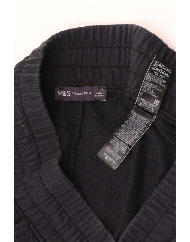 Marks & Spencer Damen Sportshorts UK 16 Large Schwarz Baumwolle