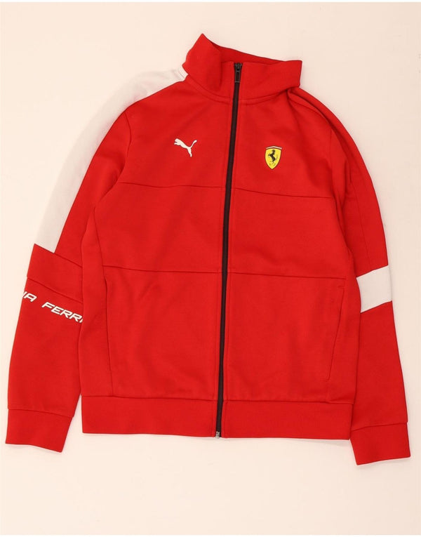 PUMA Damen-Ferrari-Trainingsanzug-Oberteiljacke, UK 10, Größe S, Rot, Farbblock