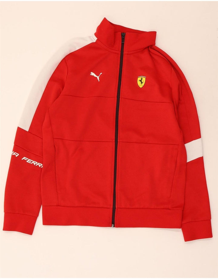 PUMA Damen-Ferrari-Trainingsanzug-Oberteiljacke, UK 10, Größe S, Rot, Farbblock