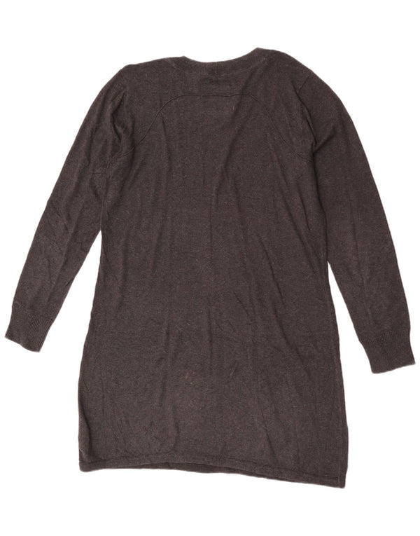 Fat Face Damen-Pulloverkleid mit langen Ärmeln, UK-Größe 46, Größe L, Grau, Baumwolle