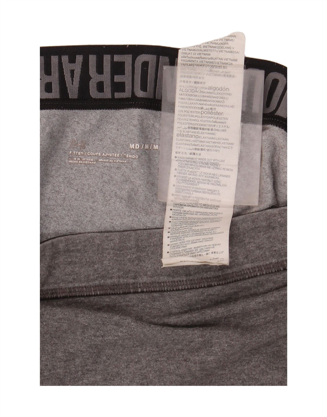 Under Armour Womens Graphic Capri Leggings UK 14 Mittelgraue Baumwolle