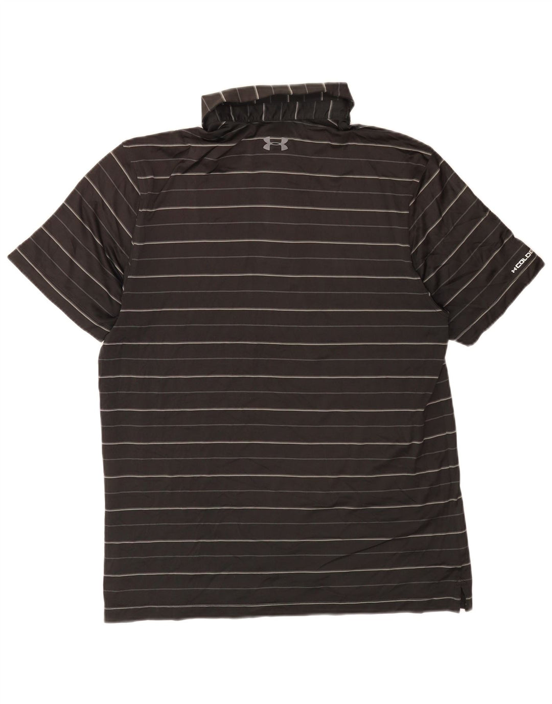 Under Armour Herren Heat Gear Poloshirt Medium Schwarz gestreift