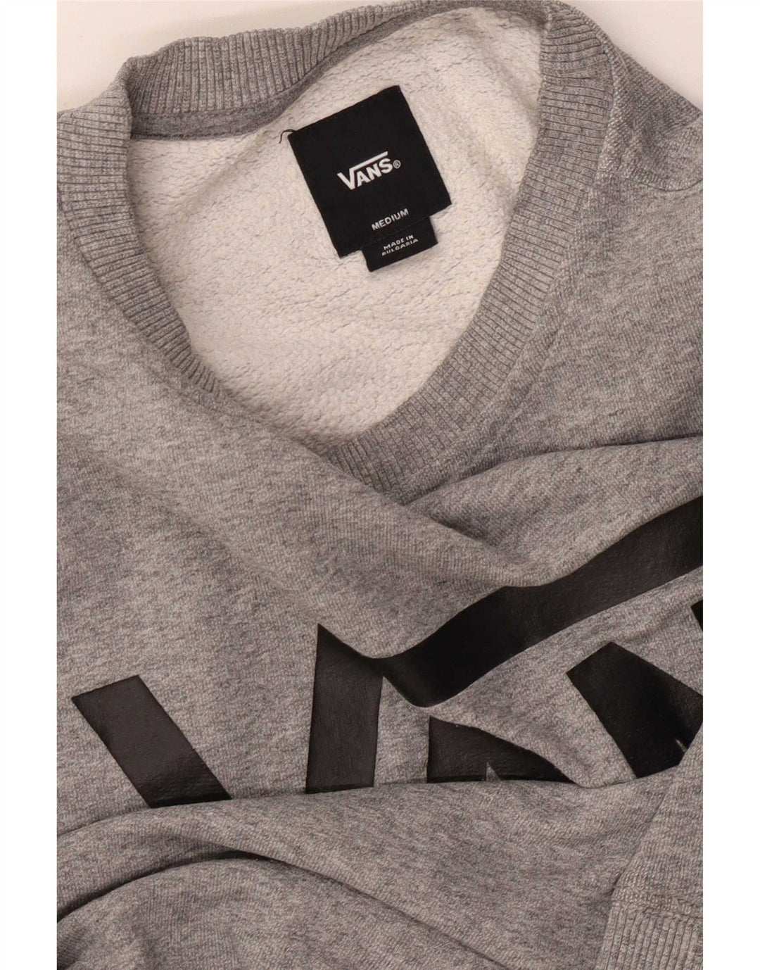 Vans Herren Grafik-Sweatshirt-Pullover Mittelgrau meliert