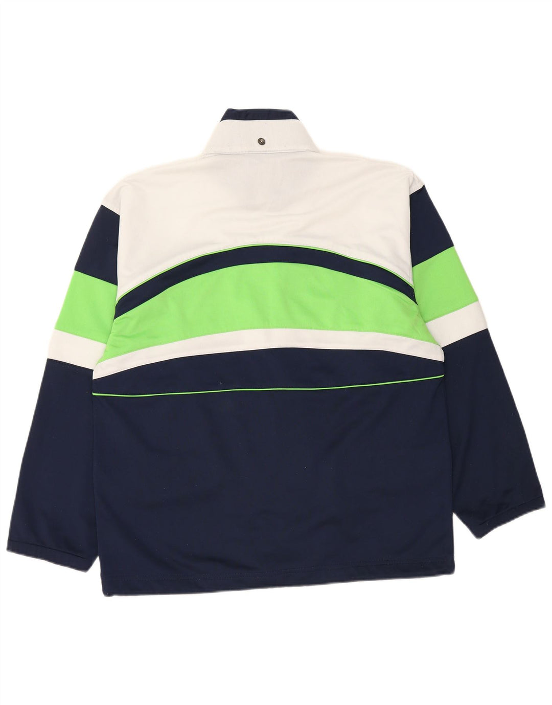 Sergio Tacchini Herren-Trainingsanzug, Oberteil, Jacke, Größe S, Marineblau, Farbblock
