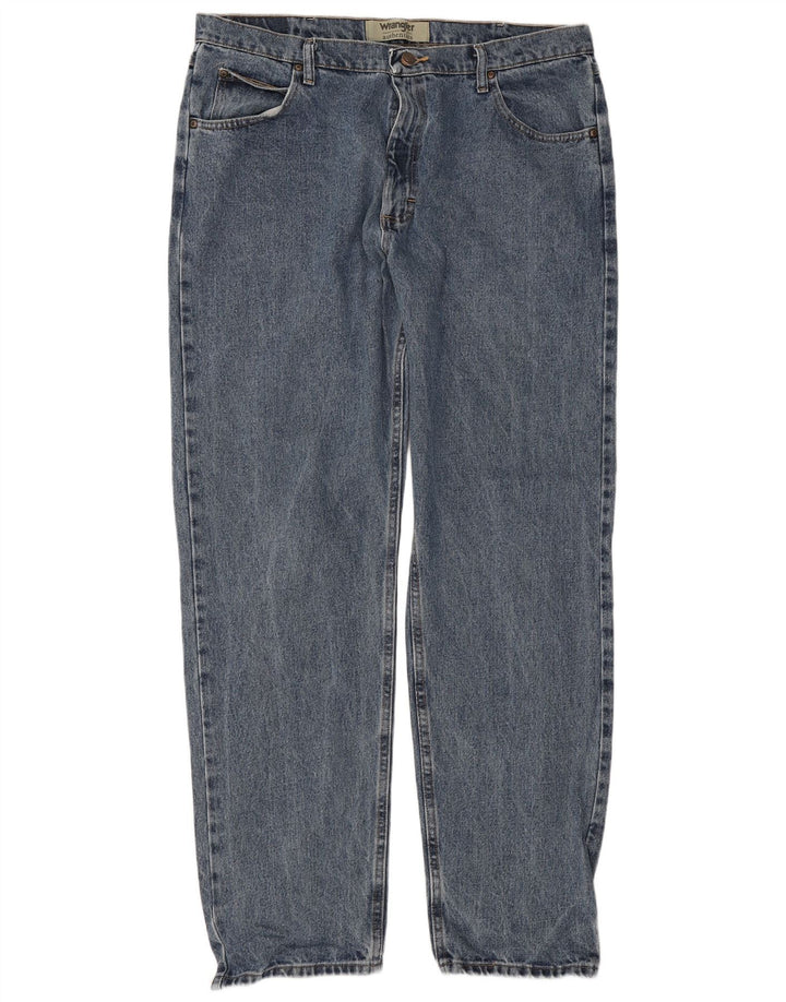 Wrangler Herren Straight Jeans W38 L34 Blaue Baumwolle