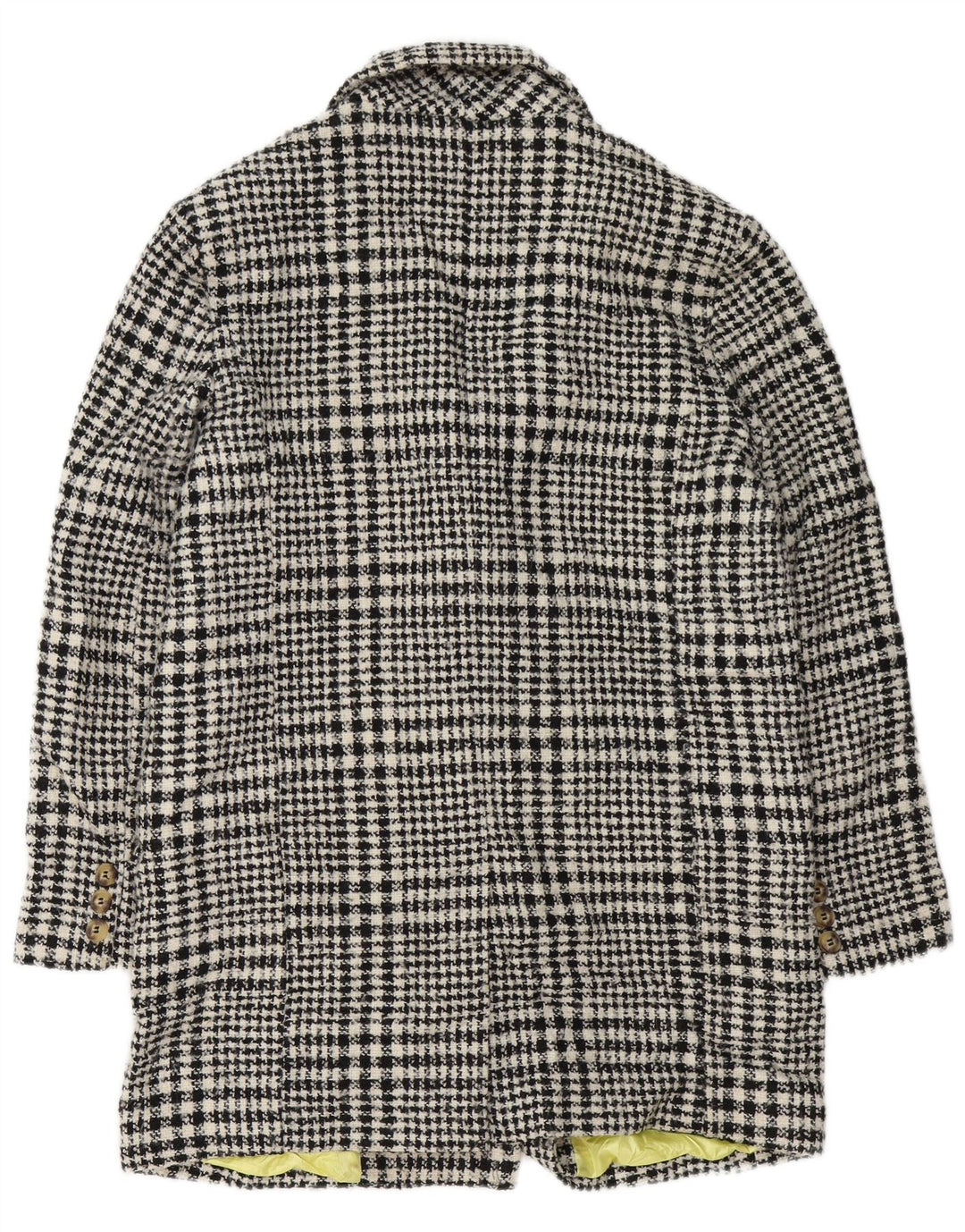 Topshop Damen Zweireihiger Mantel UK 12 Mittelschwarzer Hahnentritt