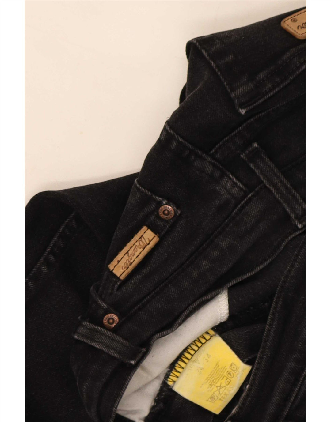 Wrangler Herren Texas Straight Jeans W34 L27 Schwarz
