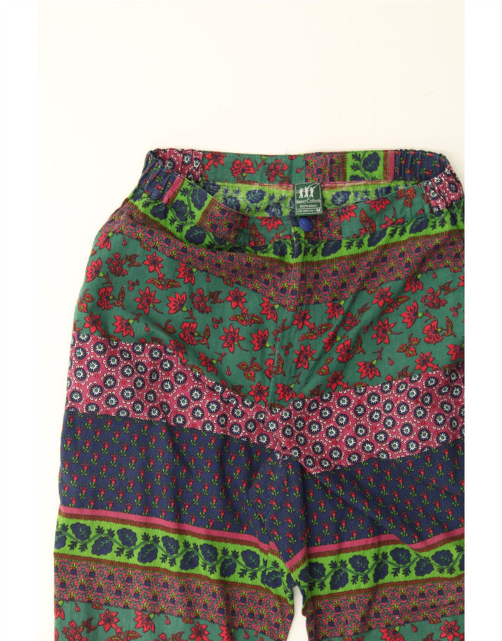 HENRY COTTONS Womens Casual Trousers Medium W28 L27 Multicoloured Floral Vintage Henry Cottons and Second-Hand Henry Cottons from Messina Hembry 