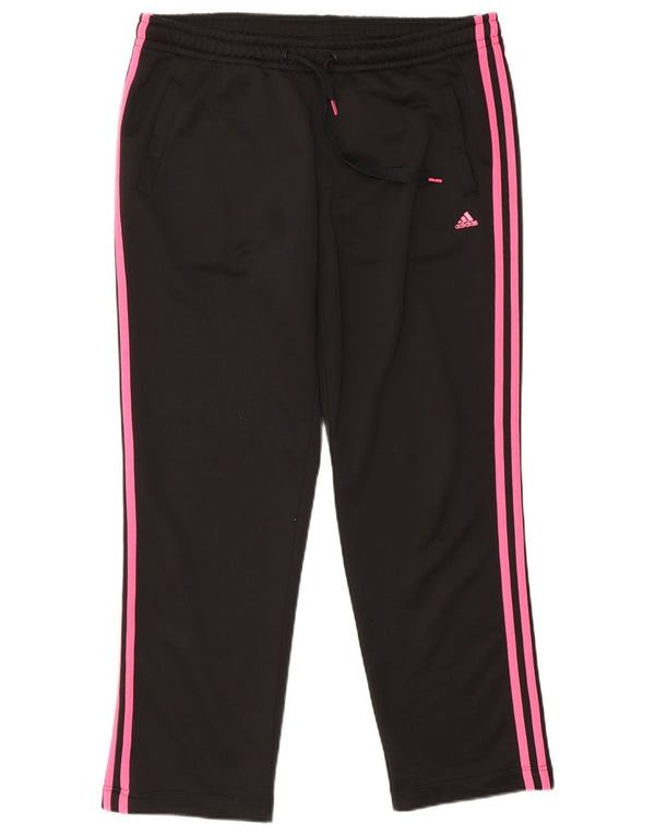 Adidas Damen Climalite Trainingshose UK 16/18 Large Schwarz Polyester