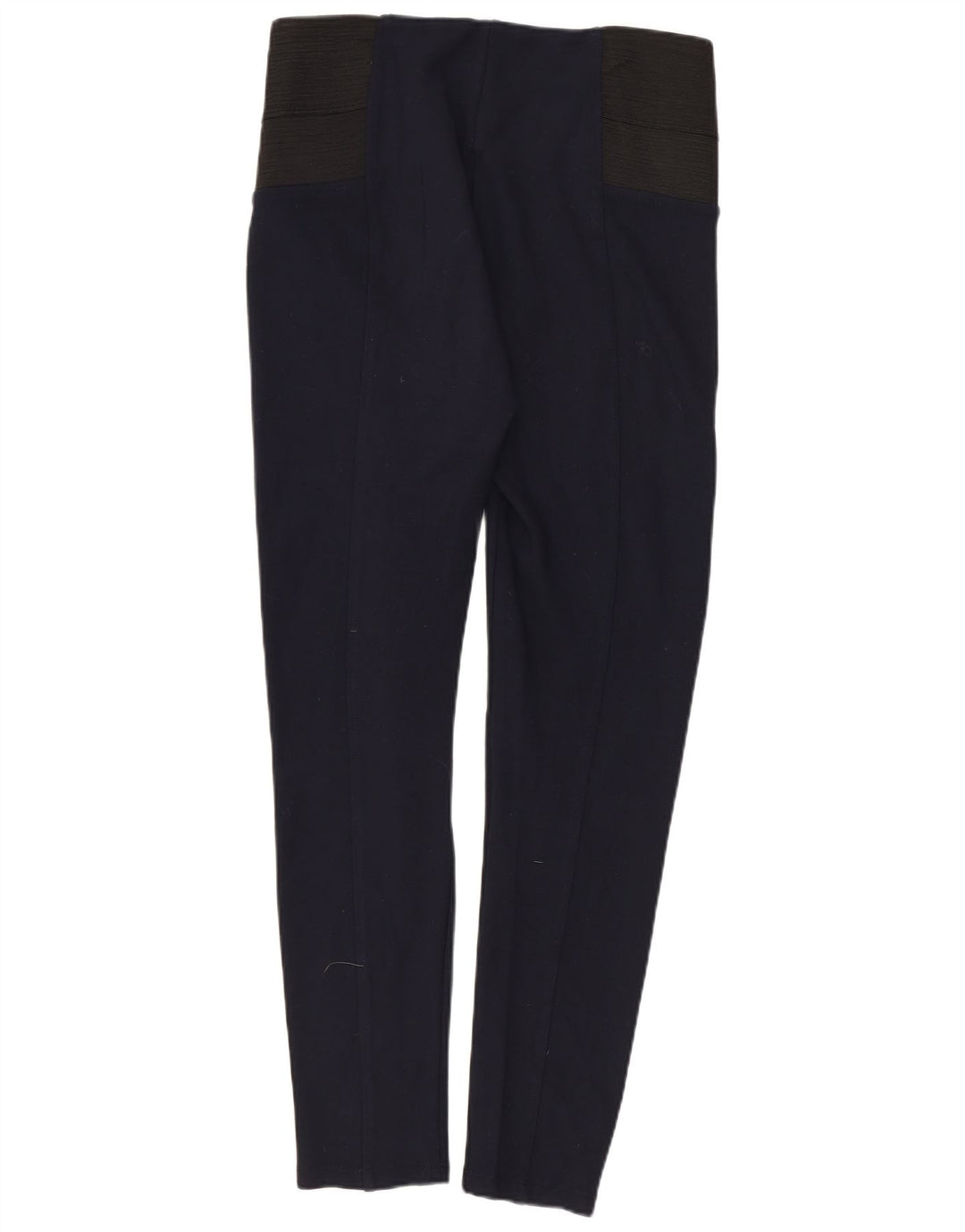 Zara Damen Leggings UK 14 Large Marineblau Colourblock Viskose