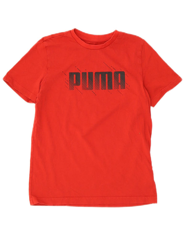 Puma T-Shirt mit Grafik für Jungen, 11–12 Jahre, rote Baumwolle