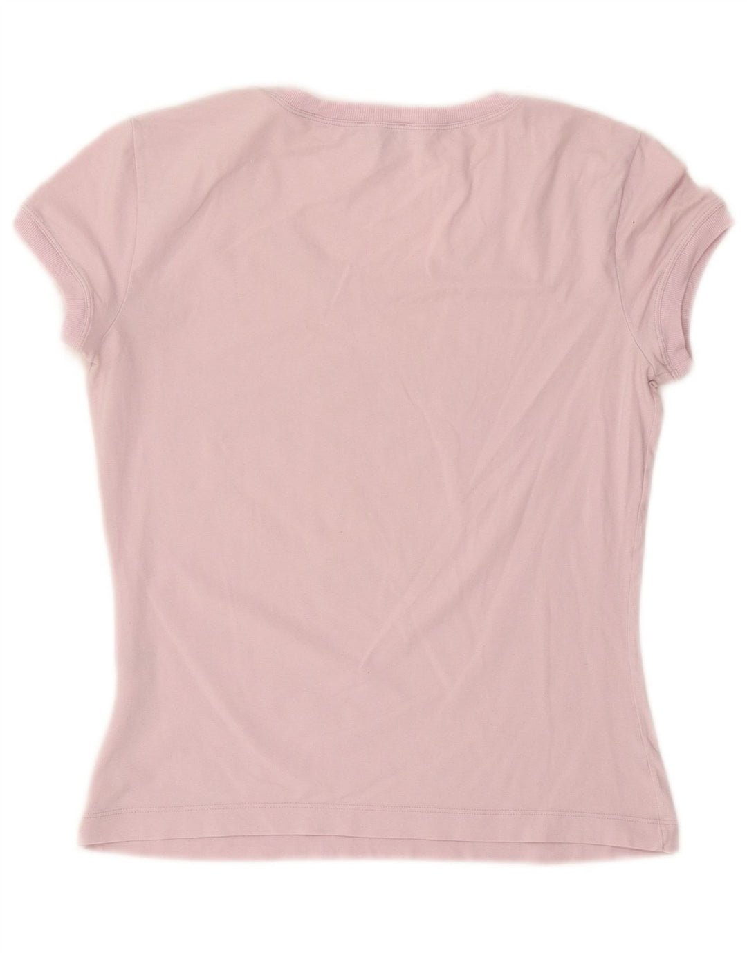 Armani Jeans Damen Grafik T-Shirt Top IT 42 Mittelrosa Baumwolle
