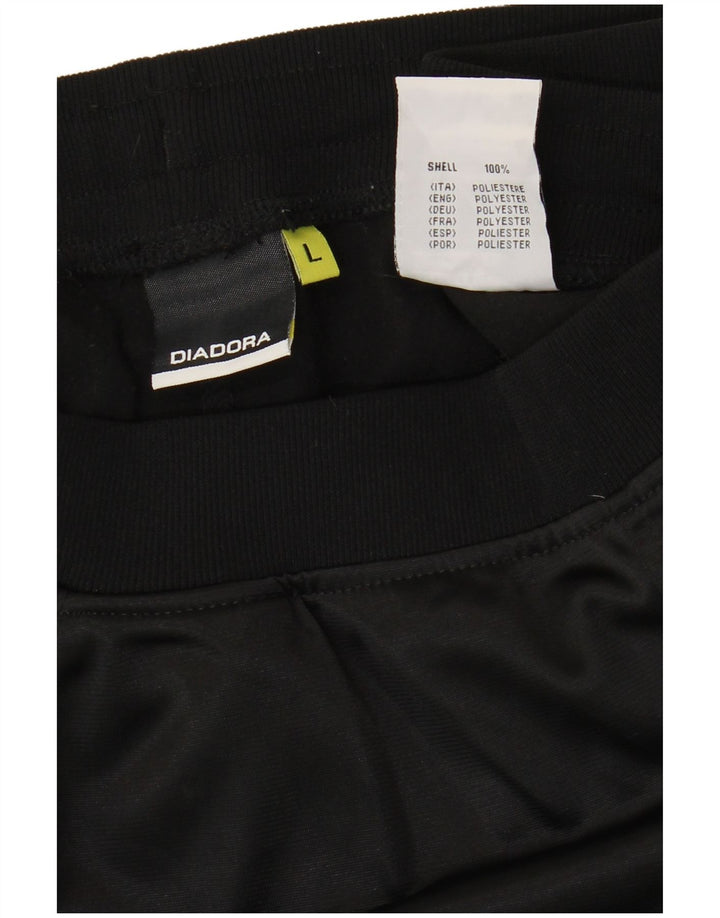 Diadora Damen-Trainingshose, UK-Größe 46, Größe L, Schwarz, Polyester