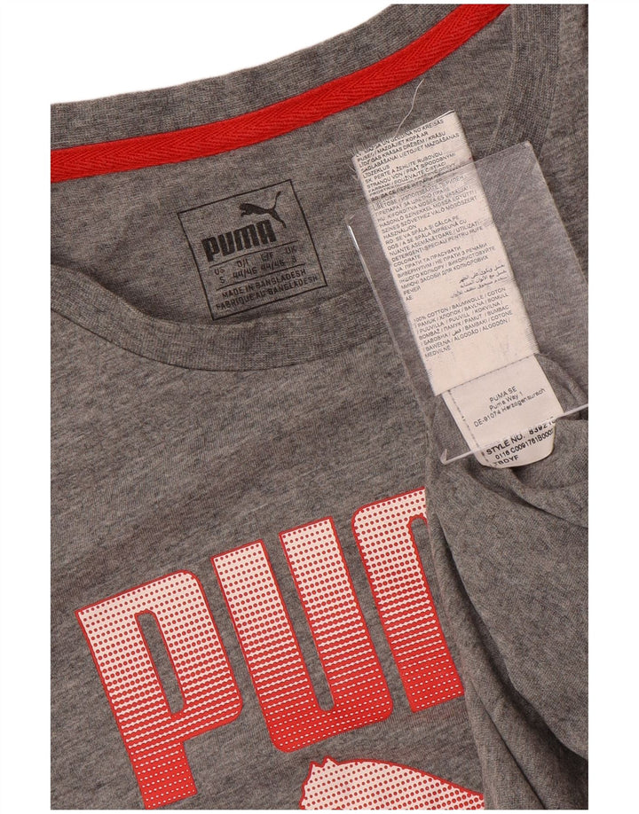 PUMA Herren Grafik T-Shirt Top Small Grau Baumwolle