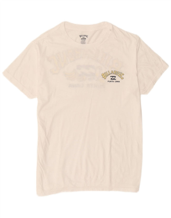 Billabong Herren Grafik-T-Shirt-Oberteil aus mittelweißer Baumwolle