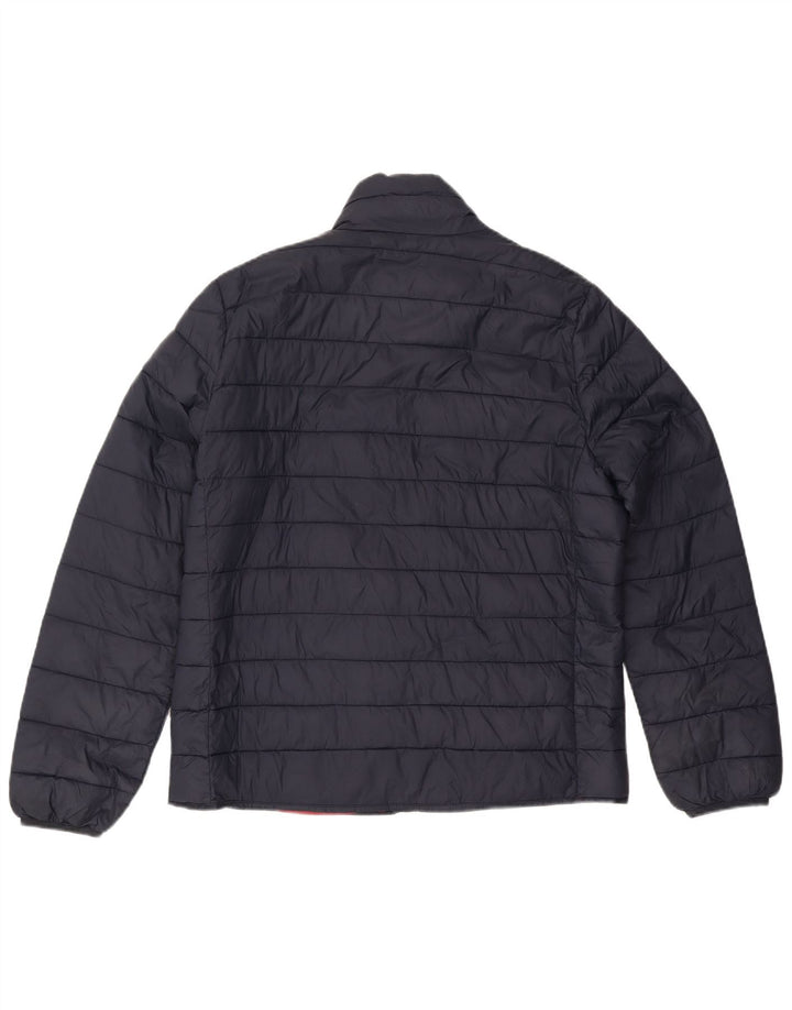 CREW CLOTHING Gefütterte Herrenjacke UK 38 Mittelmarineblaues Nylon