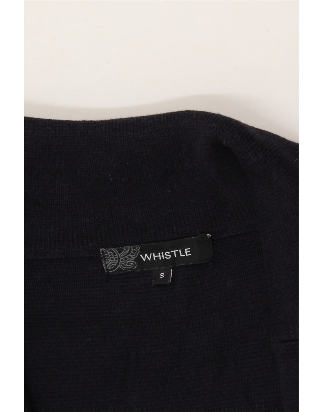 WHISTLES Womens Longline Oversized Cardigan Sweater UK 10 Small Navy Blue Vintage Whistles and Second-Hand Whistles from Messina Hembry 