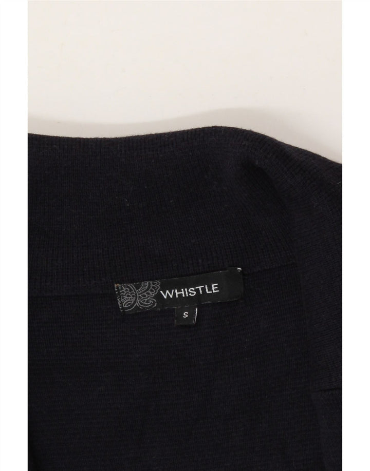 WHISTLES Womens Longline Oversized Cardigan Sweater UK 10 Small Navy Blue Vintage Whistles and Second-Hand Whistles from Messina Hembry 