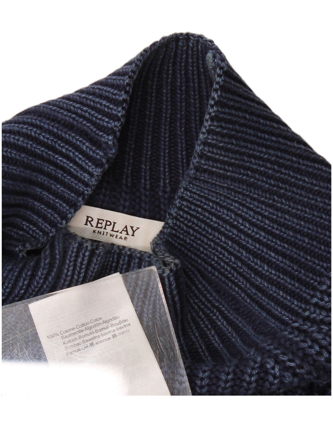 Replay Rollkragenpullover für Damen, UK 14, mittelmarineblau, Baumwolle