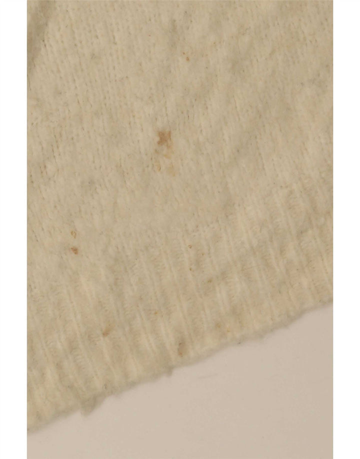 Zara Damen-Pullover, übergroß, U-Boot-Ausschnitt, Gr. 10, Größe S, Beige